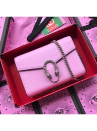 Top Gucci Calfskin Leather Shoulder Bag 401231 Pink HY18677lE56