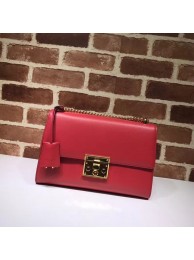 Top Gucci Cowhide Padlock medium GG shoulder bag 409486 red HY17217lE56
