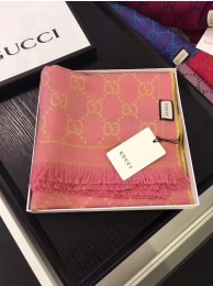 Top Gucci OBLIQUE STOLE IN WOOL AND CASHMERE GG55620 pink HY13531yq38