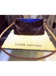 Top Louis Vuitton Monogram Canvas PALLAS CLUTCH M41638 Blue HY13896yq38