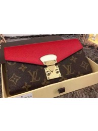Top Louis Vuitton Monogram Canvas PALLAS WALLET M58414 Red HY16122lE56