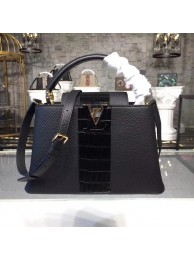 Top Louis vuitton original CAPUCINES BB M94755 black HY1887lE56